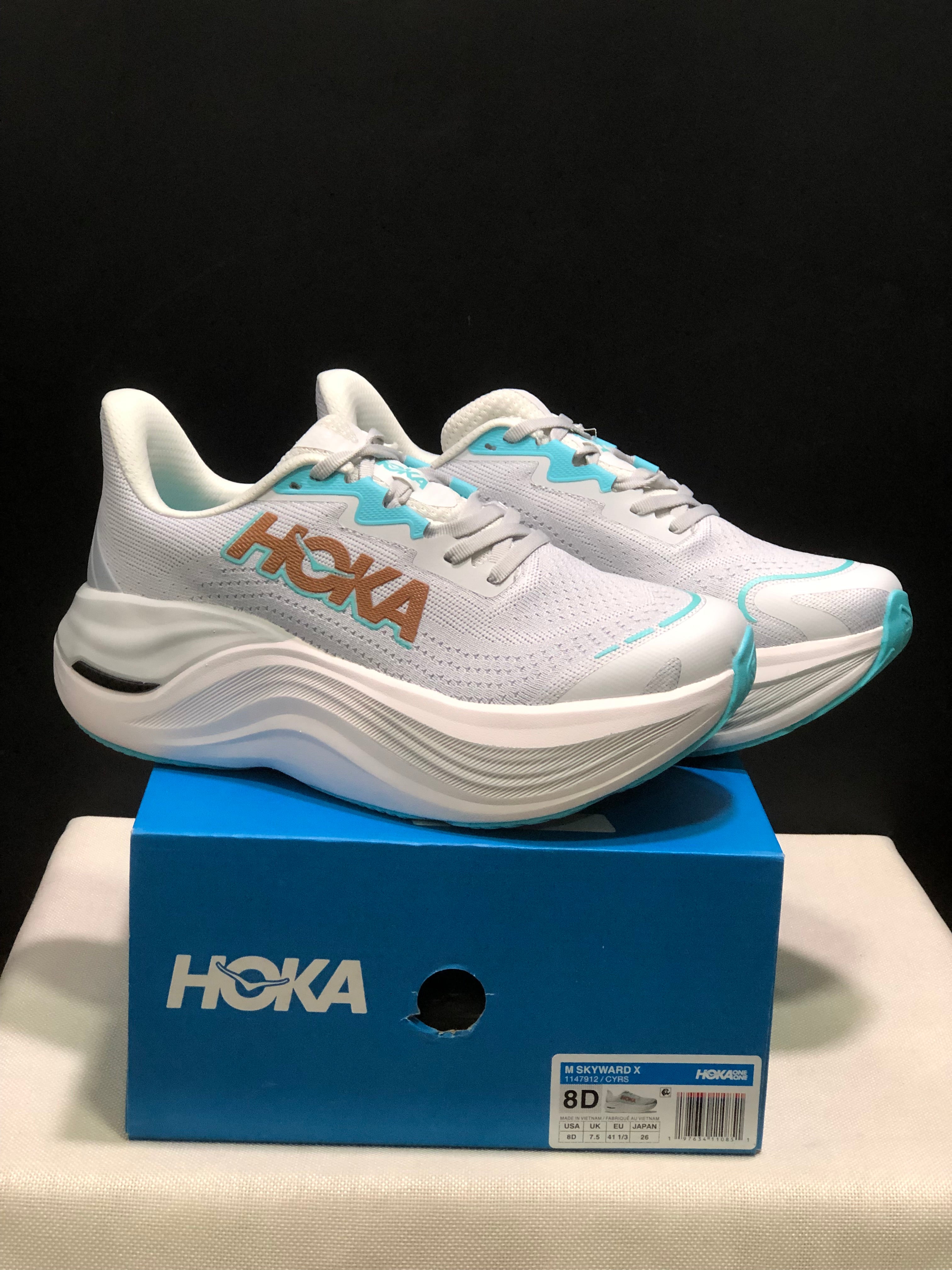 Hoka One One Skyward X Anti-slip Wear-resistant Running Shoes Sneakers Silver