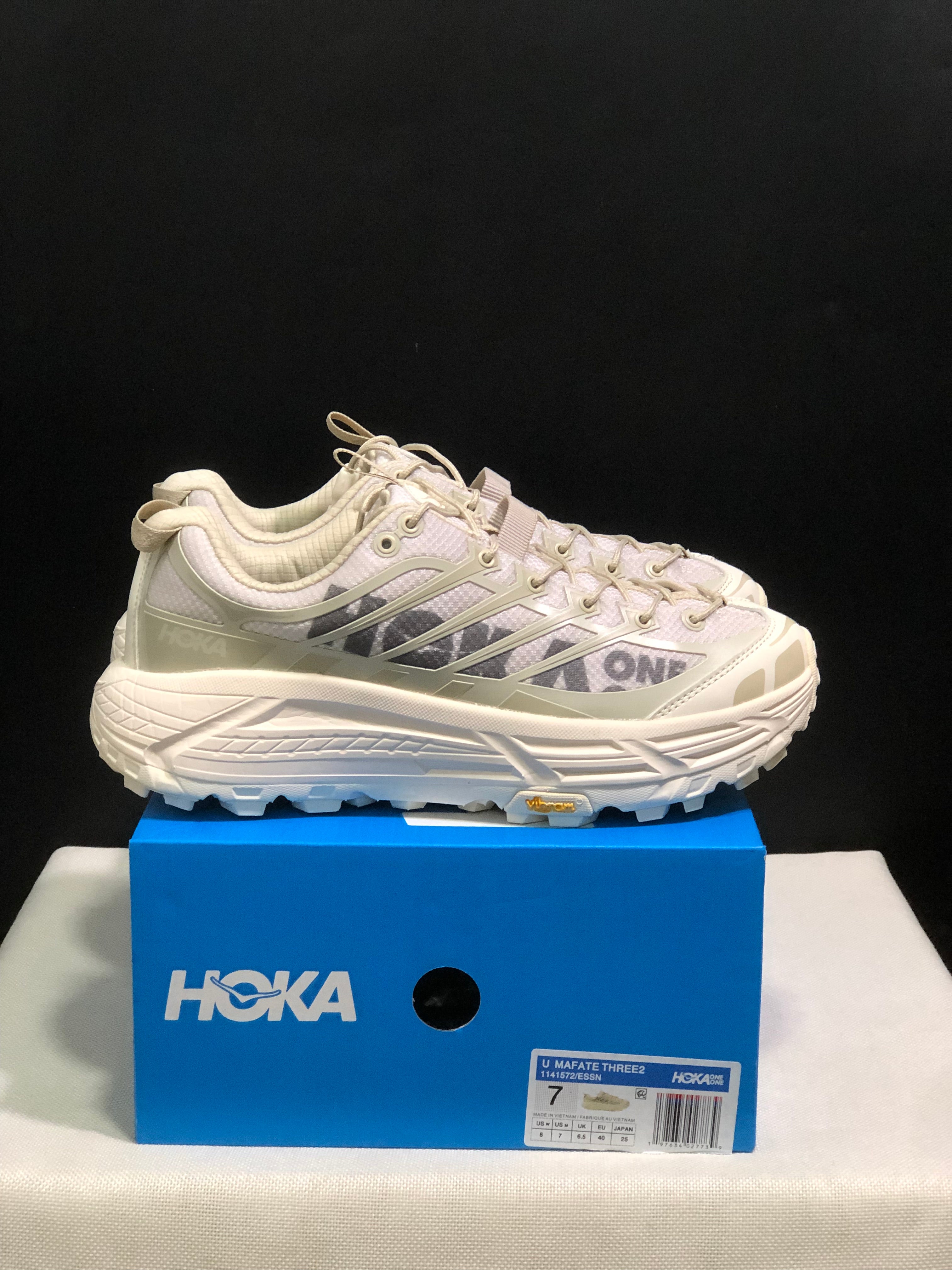Hoka One One Mafate Three 2 Anti-slip Running Shoes Sneakers Beige