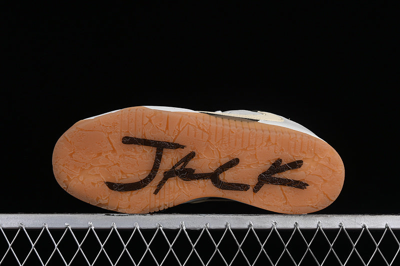 Travis Scott Nike Air Jordan Cut The Check Brown Sole Black White Sneakers