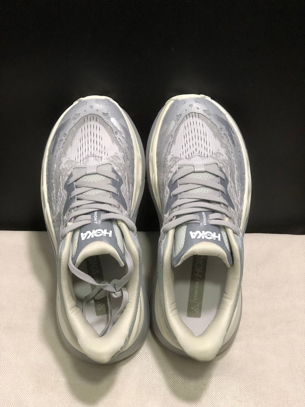 Hoka One One Stinson 7 Comfortable Anti-slip Outdoor Running Shoes Sneakers Silver