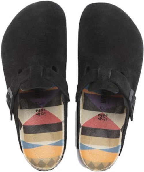 Birkenstock Boston 1023452 Black Suede Sandals