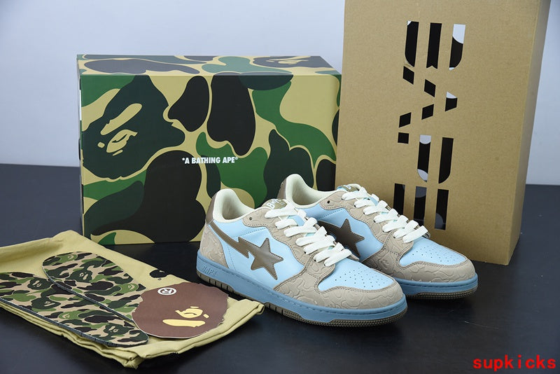 A Bathing Ape Bape Sta Low Gray Blue Black