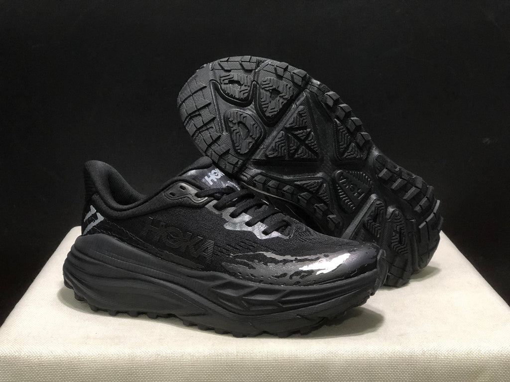 Hoka One One Stinson 7 Comfortable Anti-slip Outdoor Running Shoes Sneakers Black