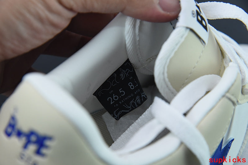 A Bathing Ape Bape Sta Low Cream Blue