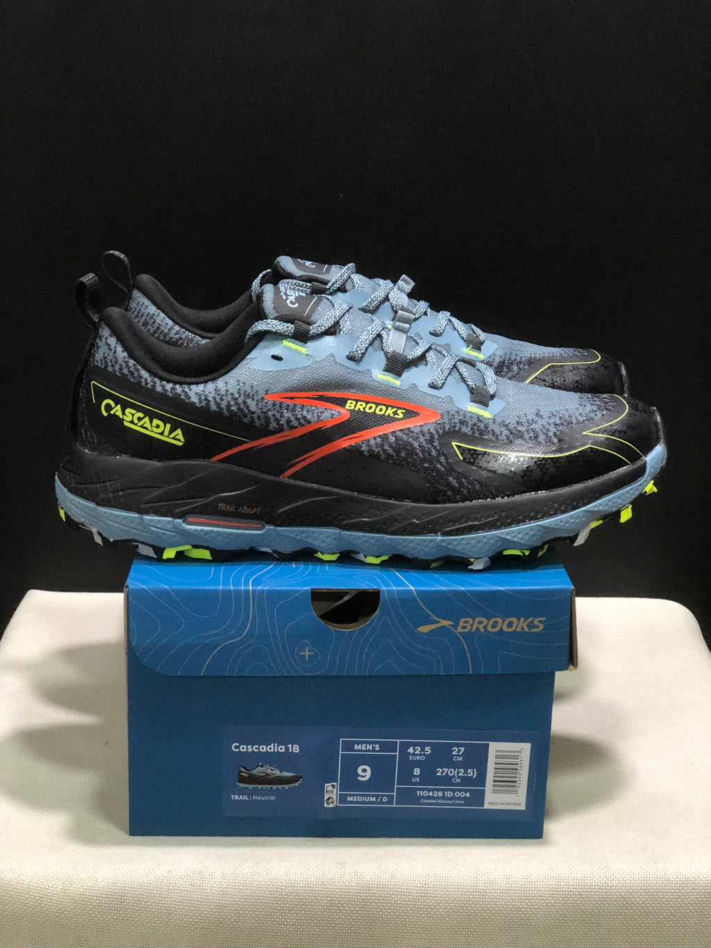 Brooks Cascadia 18 Low-top Running Shoes Citadel/Ebony/Lime