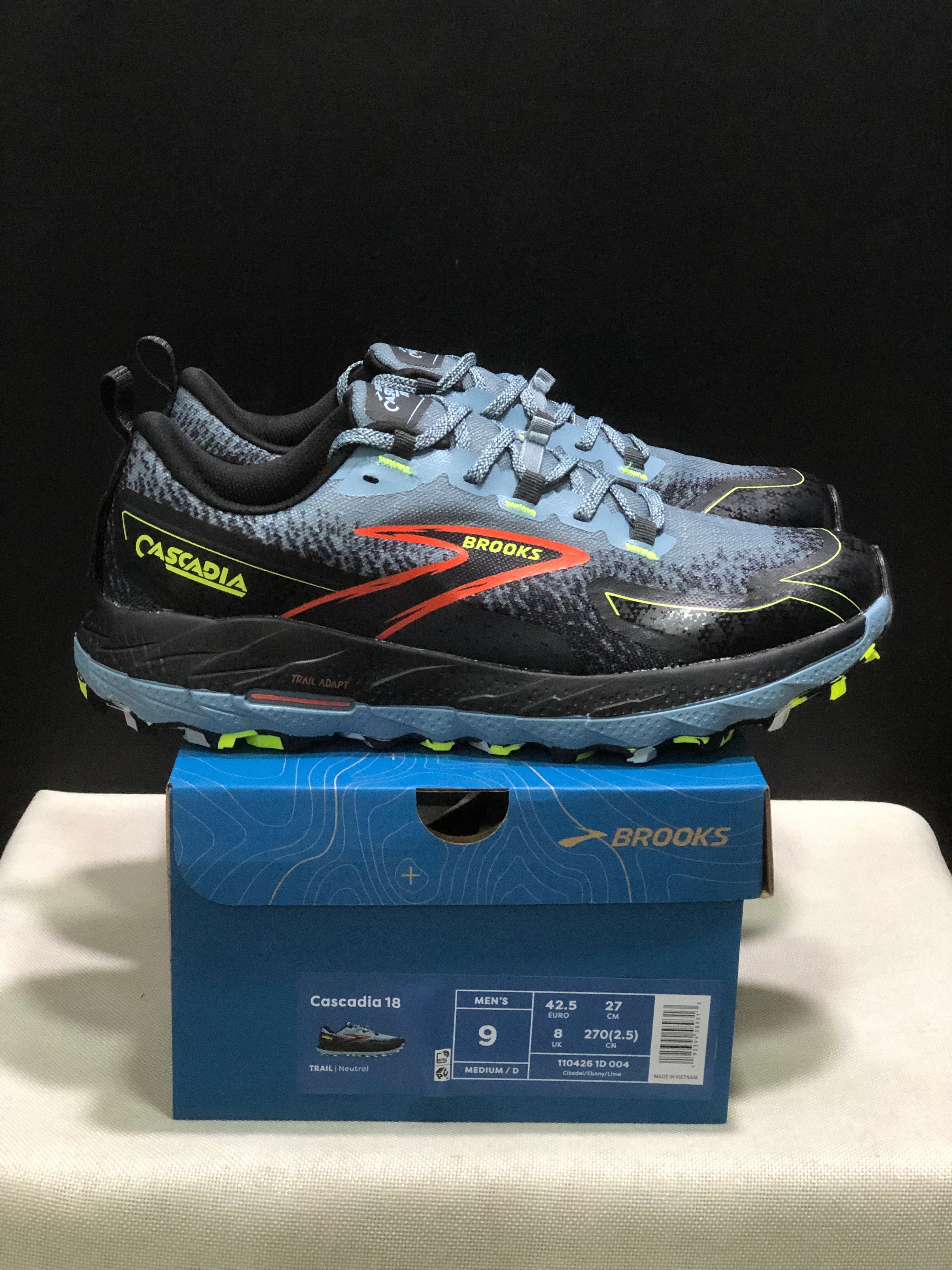 Brooks Cascadia 18 Low-top Running Shoes Citadel/Ebony/Lime