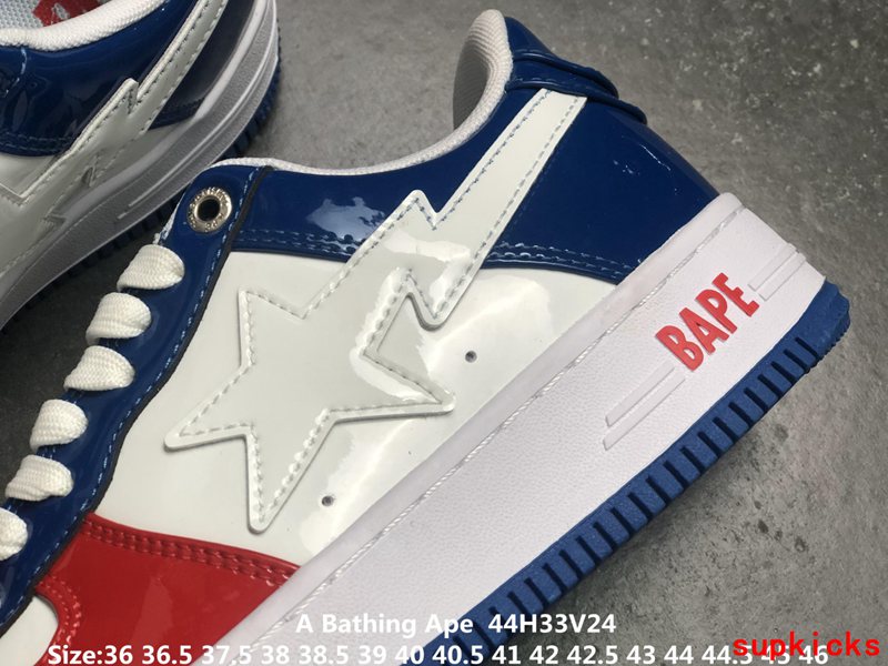 A Bathing Ape Bape Sta Low Red Navy White