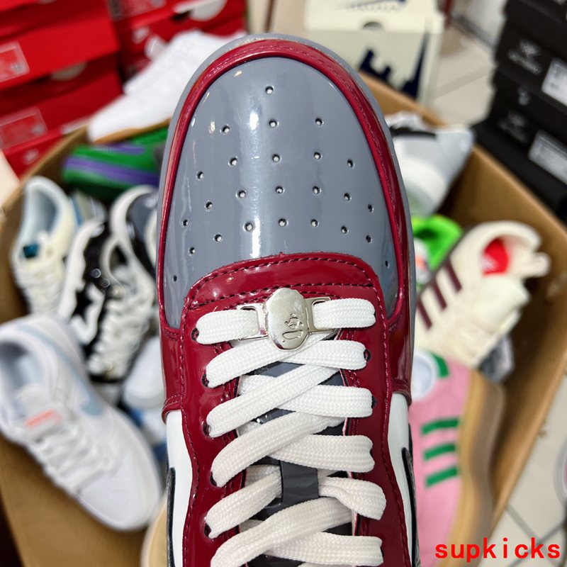 A Bathing Ape Bape Sta Low Red Gray