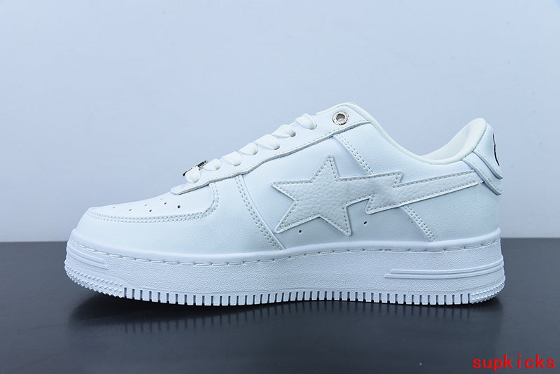 A Bathing Ape Bape Sta Low White SN Embroidery