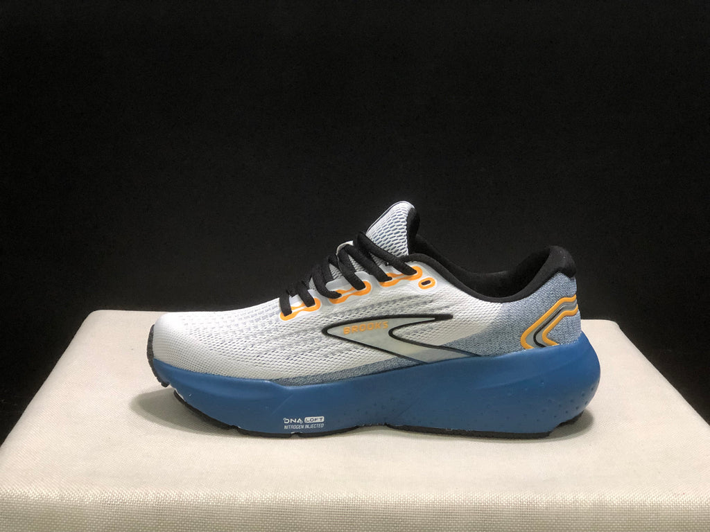 Brooks Glycerin 21 Men's Low-top Casual Running Shoes White/Sapphire Blue/Orange