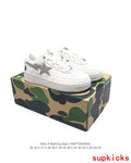 A Bathing Ape Bape Sta Sk8 White And Gray Embossed