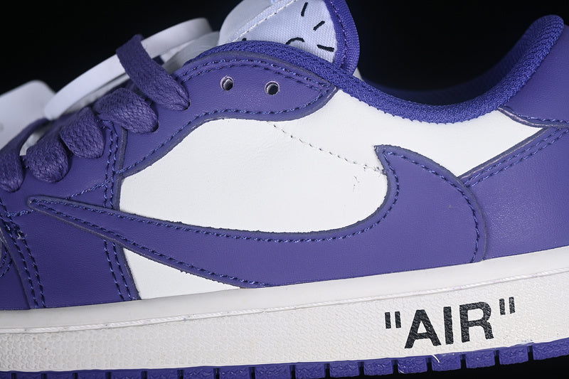 Travis Scott Nike Air Jordan 1 Low OG White Purple Sneakers