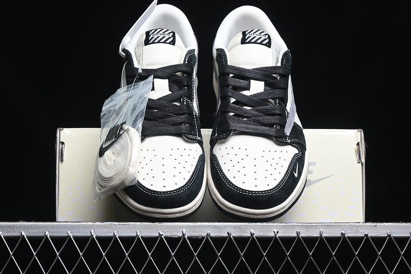 Travis Scott Fragment Design Nike Air Jordan 1 Low OG SP Off White Grey Black Sneakers
