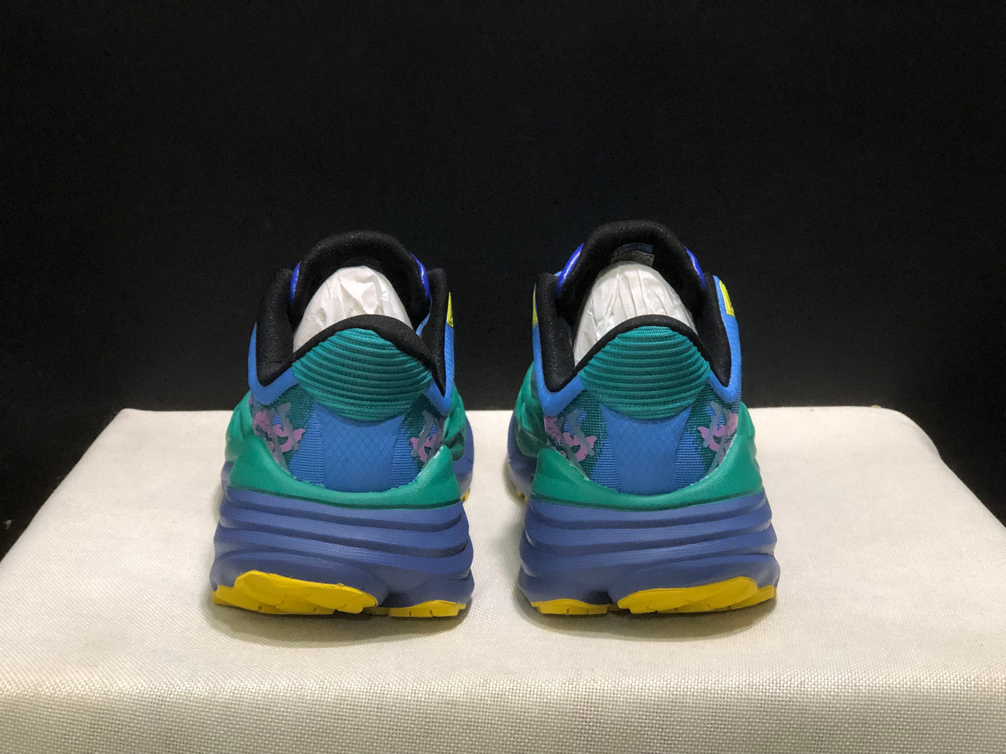 Hoka One One Stinson 7 Comfortable Anti-slip Running Shoes Blue/Camouflage/Green