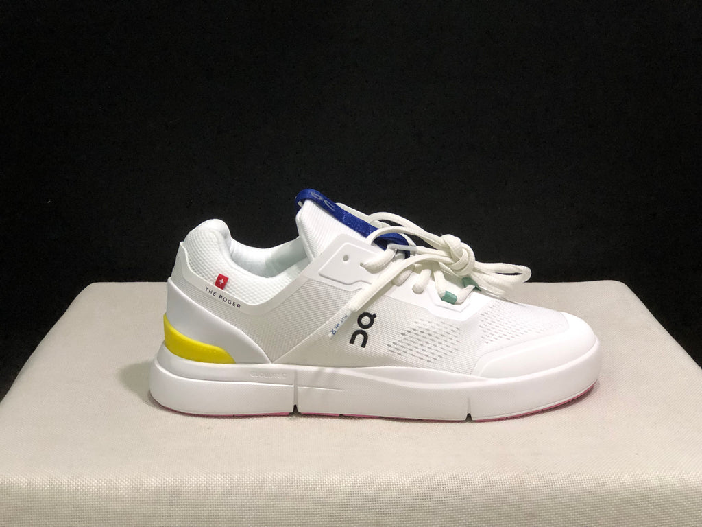 On Running The Roger Spin Breathable Mesh Sneakers Blue White/Pink Sole