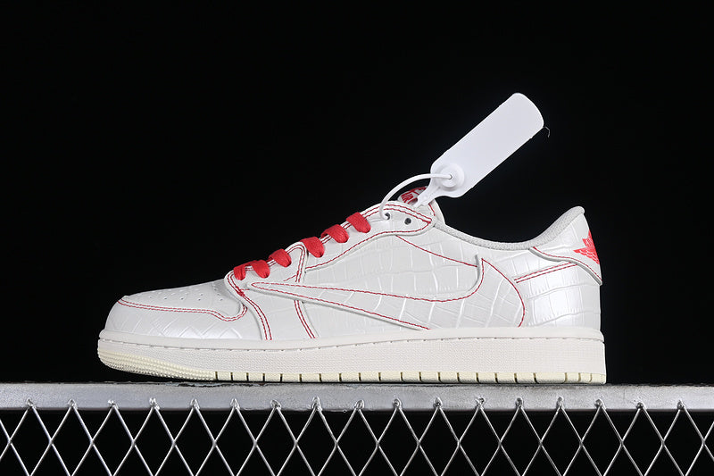 Travis Scott Nike Air Jordan 1 Low OG White Red Sneakers