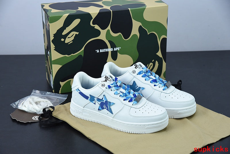 A Bathing Ape Bape Sta Low White ABC Camo Blue (2021)