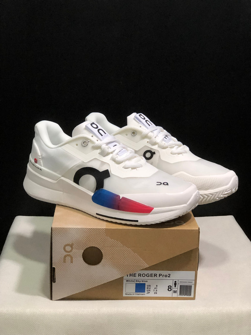 On Running The Roger Pro 2 Breathable Mesh Training Running Shoes Blue/Red/White