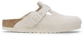 Birkenstock Boston 1027667 Soft Footbed Suede Leather Antique White Sandals