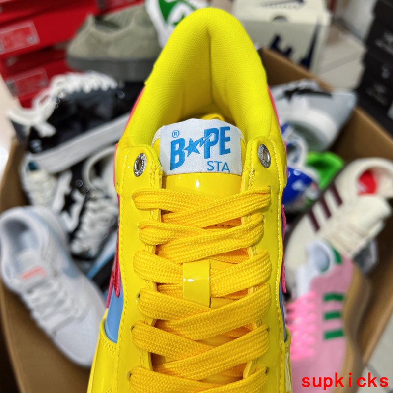 A Bathing Ape Bape Sta Marvel Comics Yellow Patent Leather