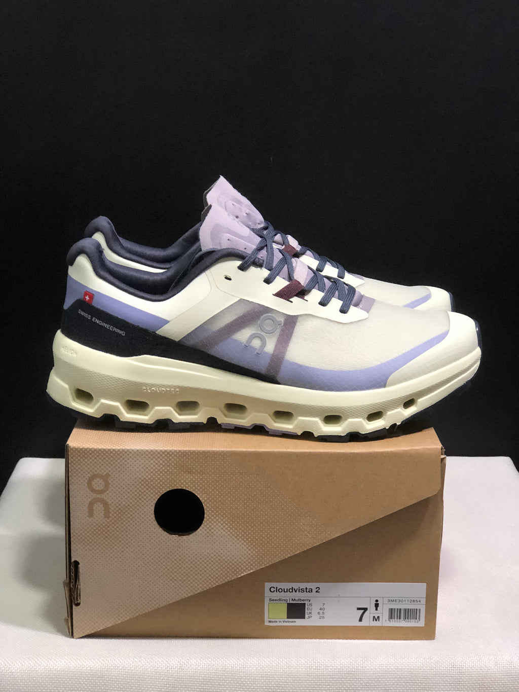 On Running Cloudvista 2 Waterproof Trail Running Shoes Ivory/Light Purple