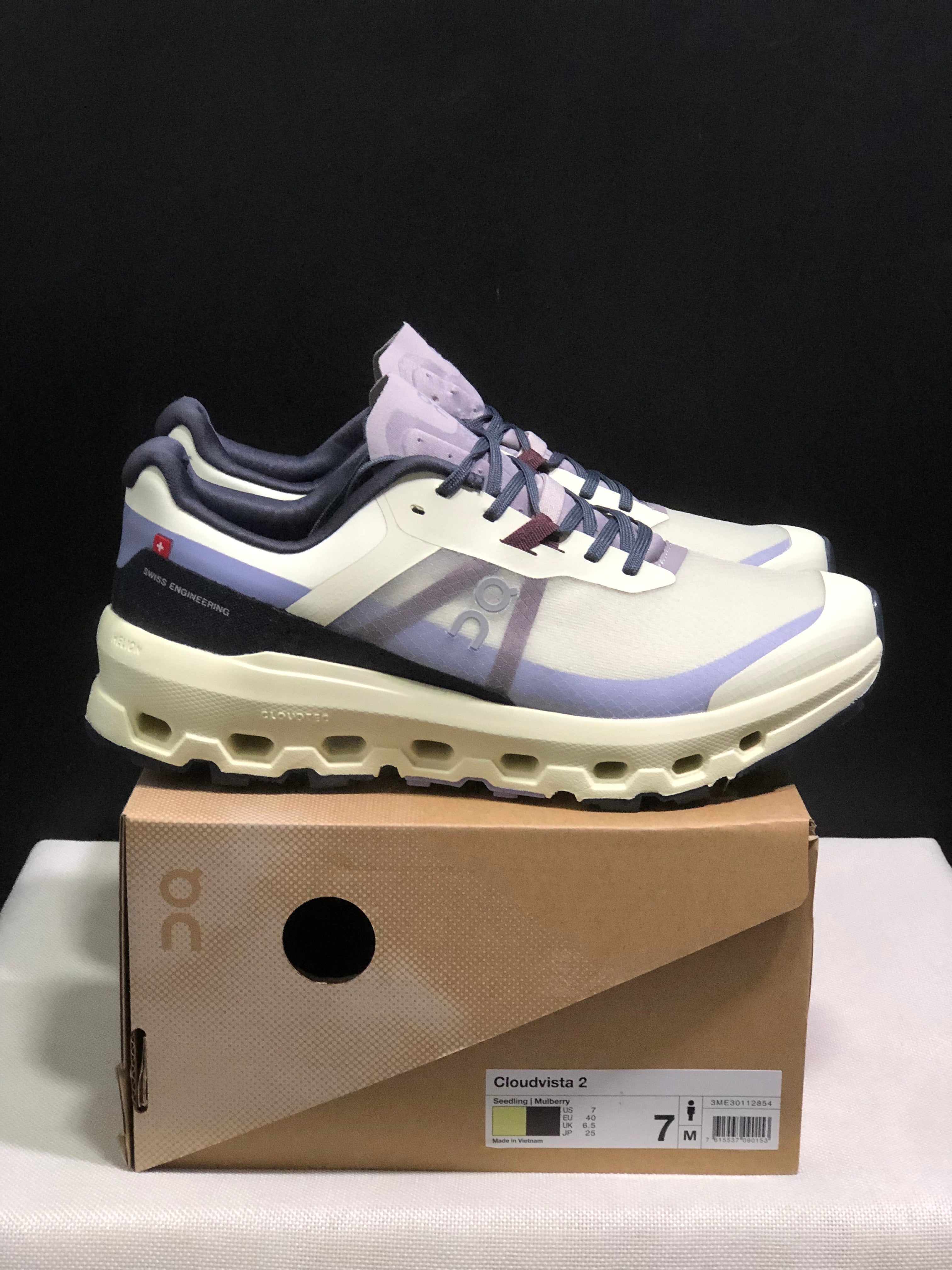 On Running Cloudvista 2 Waterproof Trail Running Shoes Ivory/Light Purple
