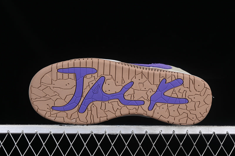 Travis Scott Nike Air Jordan Cut The Check Purple khaki Brown Sneakers