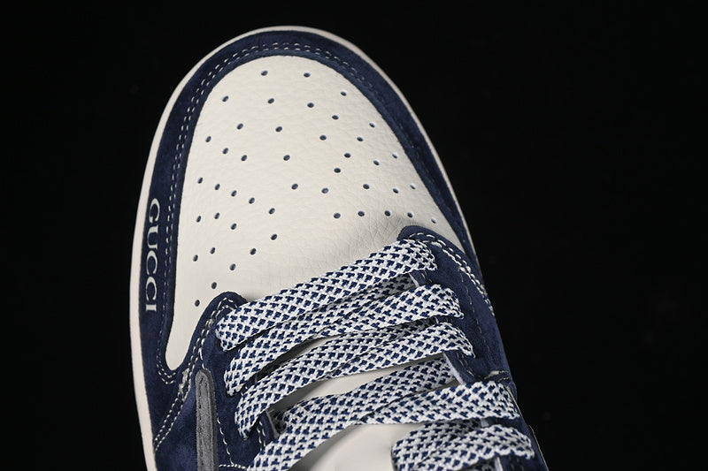 Travis Scott Fragment Design Nike Air Jordan 1 Low OG SP Gucci Navy White Sneakers