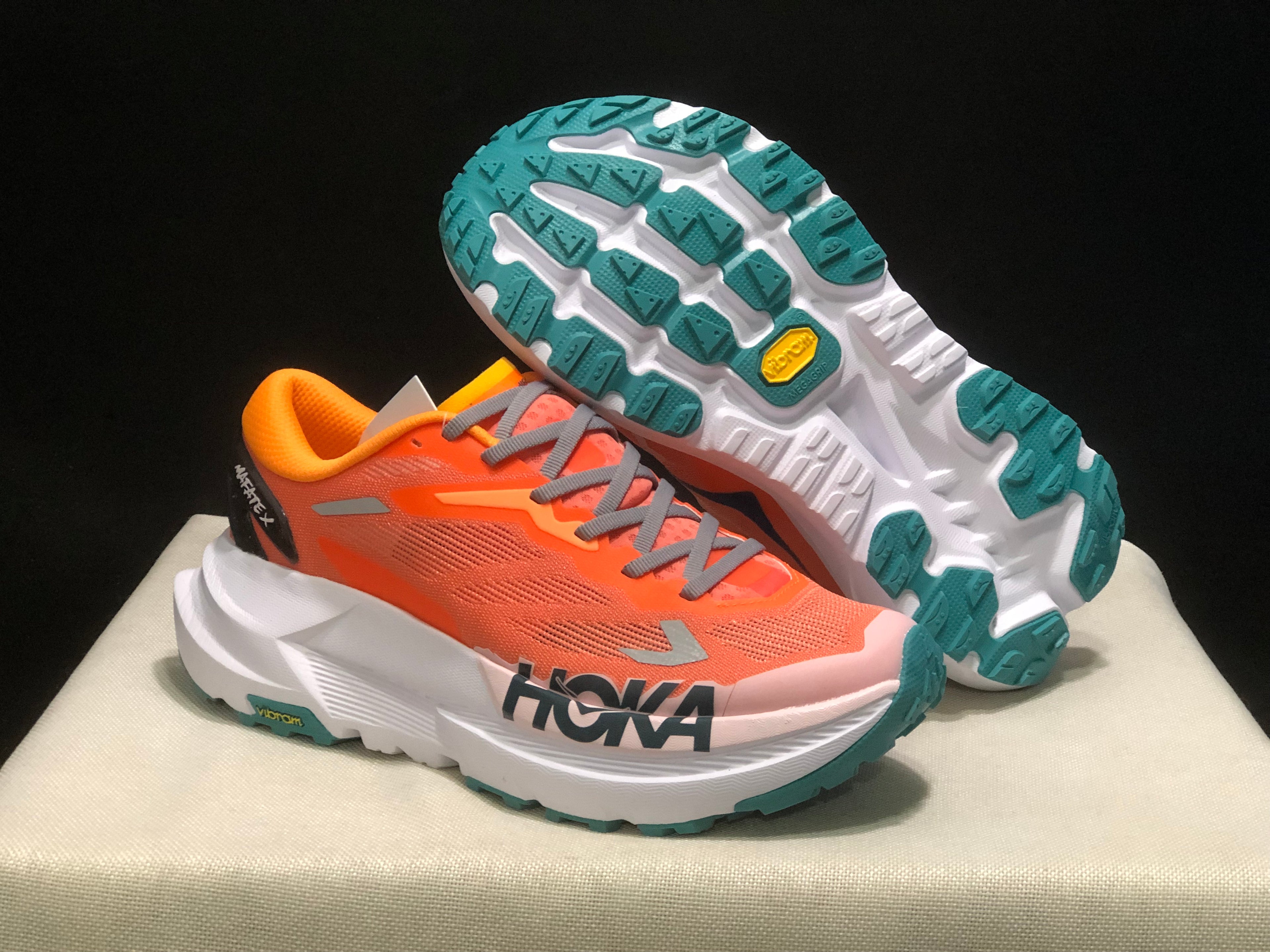 Hoka One One Mafate X Lightweight Fashion Running Shoes Sneakers Orange