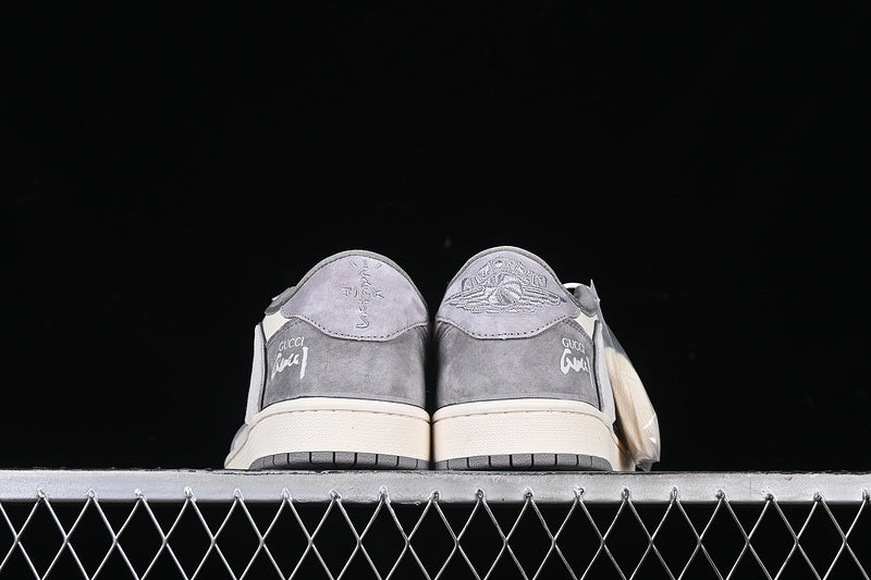 Travis Scott Fragment Design Nike Air Jordan 1 Low Gucci OG SP Grey White Sneakers