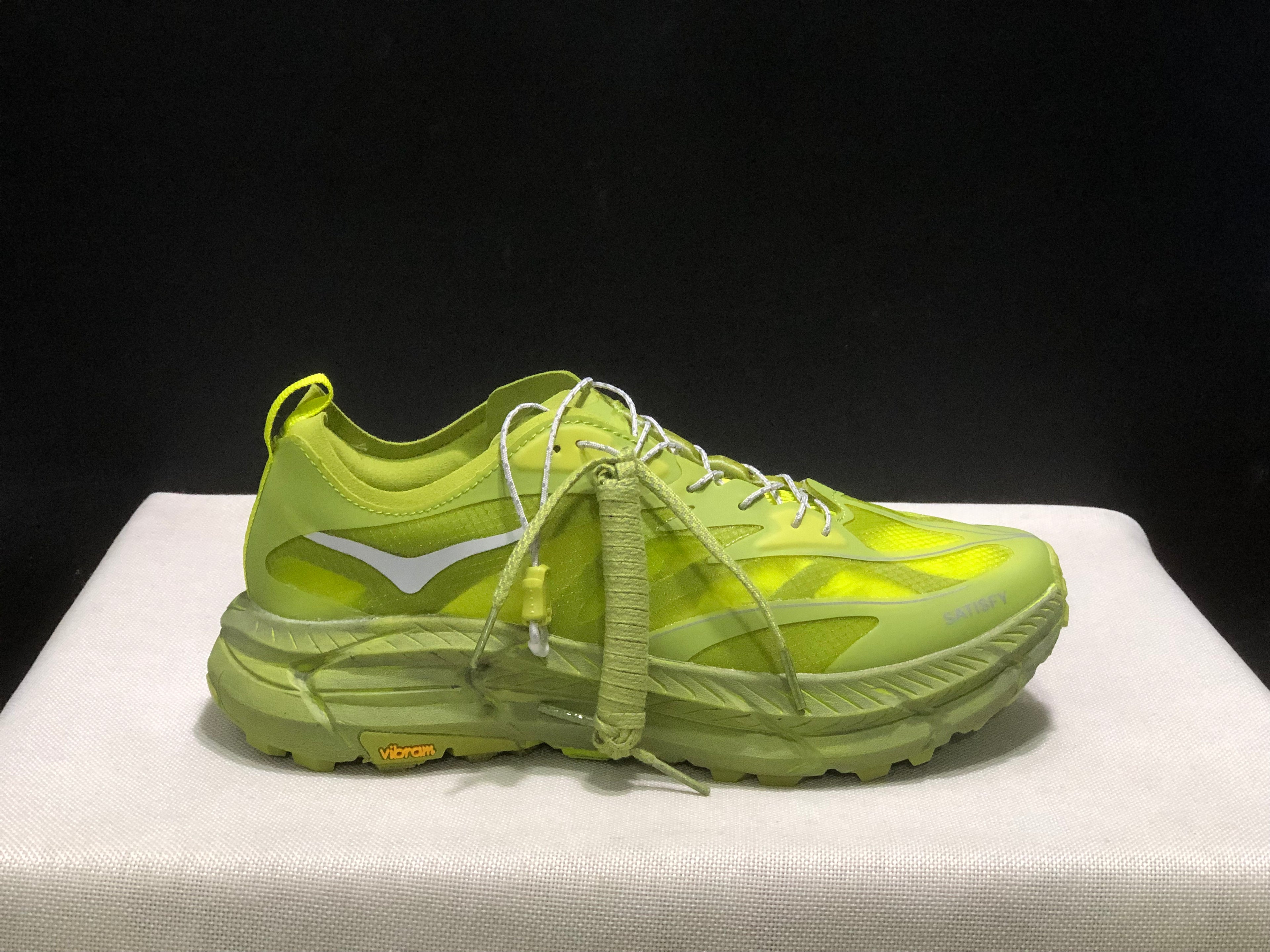 Hoka One One Satisfy x Mafate Speed 4 Breathable Fashion Running Shoes Sneakers Green