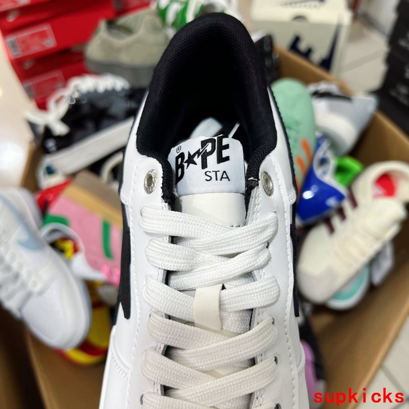 A Bathing Ape Bape Sneaker White Black