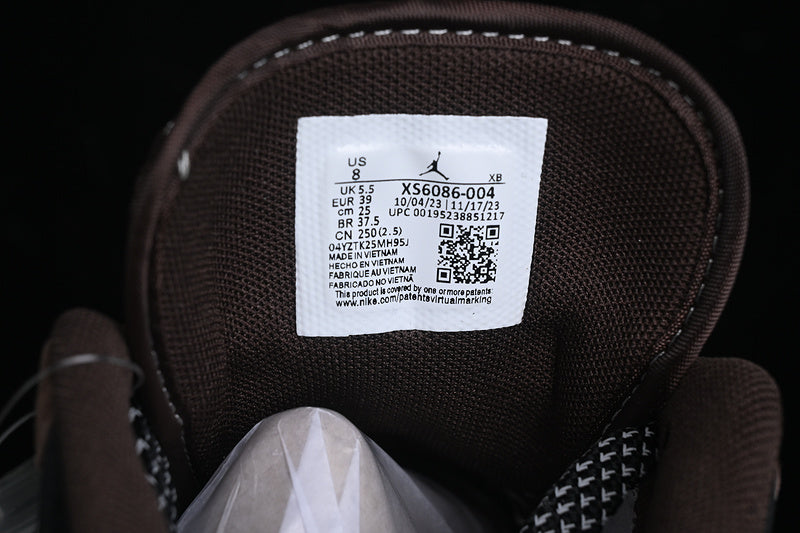 Travis Scott Fragment Design Nike Air Jordan 1 Low The North Face White Black Brown Sneakers