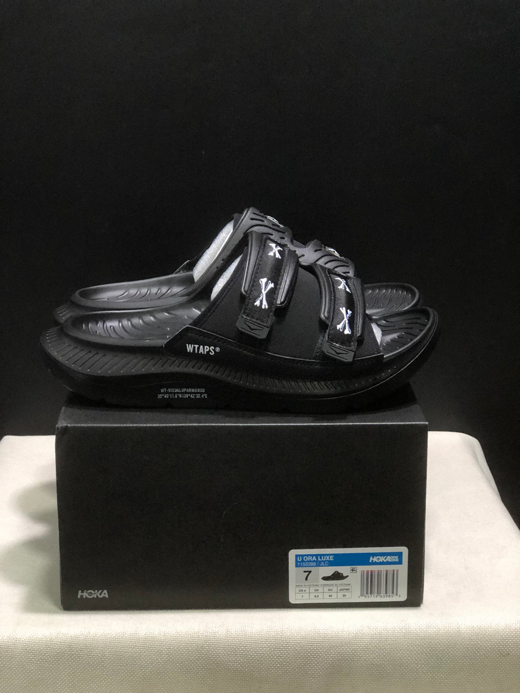 Wtaps x Hoka One One Ora Luxe Comfortable Sandals Black