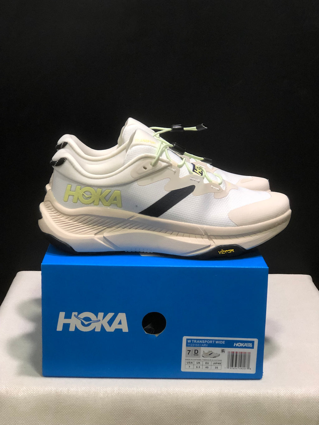 Hoka One One Transport Drawstring Low-top Running Shoes Sneakers Beige