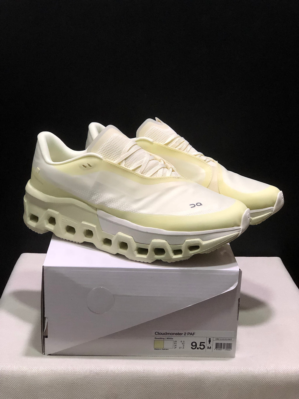 Post Archive Faction x On Running Cloudmonster 2 Sports Shoes Milky Yellow