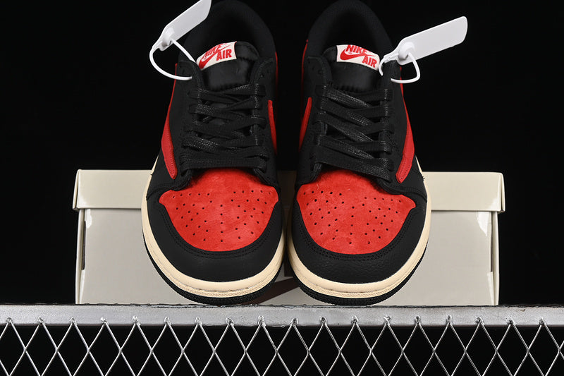 Travis Scott Nike Air Jordan 1 Low OG Black Red Sneakers