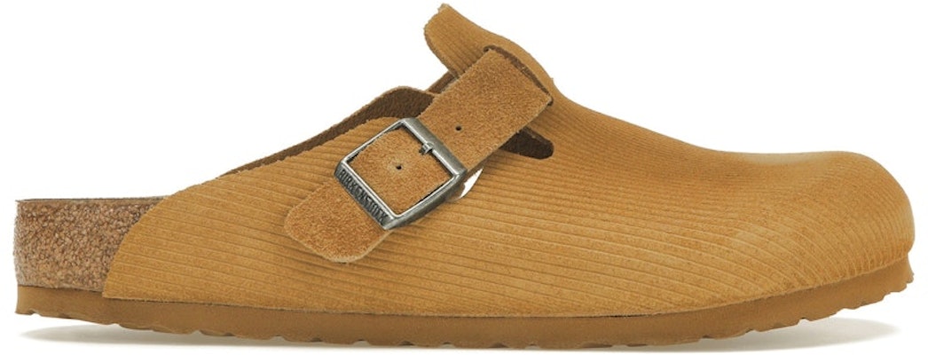 Birkenstock Boston Suede Embossed 1025647 Butterscotch Brown Sandals