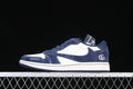 Travis Scott Fragment Design Nike Air Jordan 1 Low Gucci OG SP White Blue Sneakers
