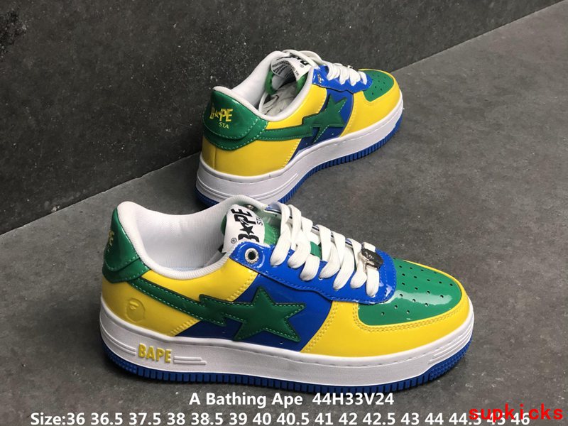 A Bathing Ape Bape Sta Low Yellow Green Blue