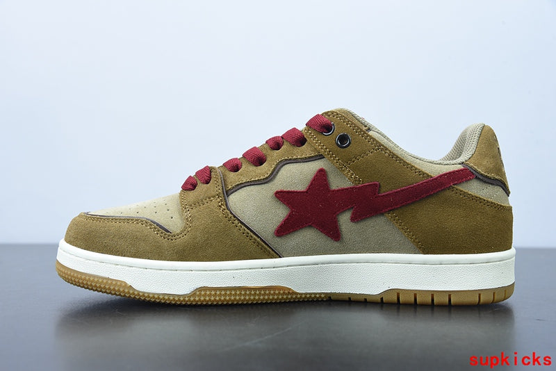 A Bathing Ape Sk8 Sta Wheat Red