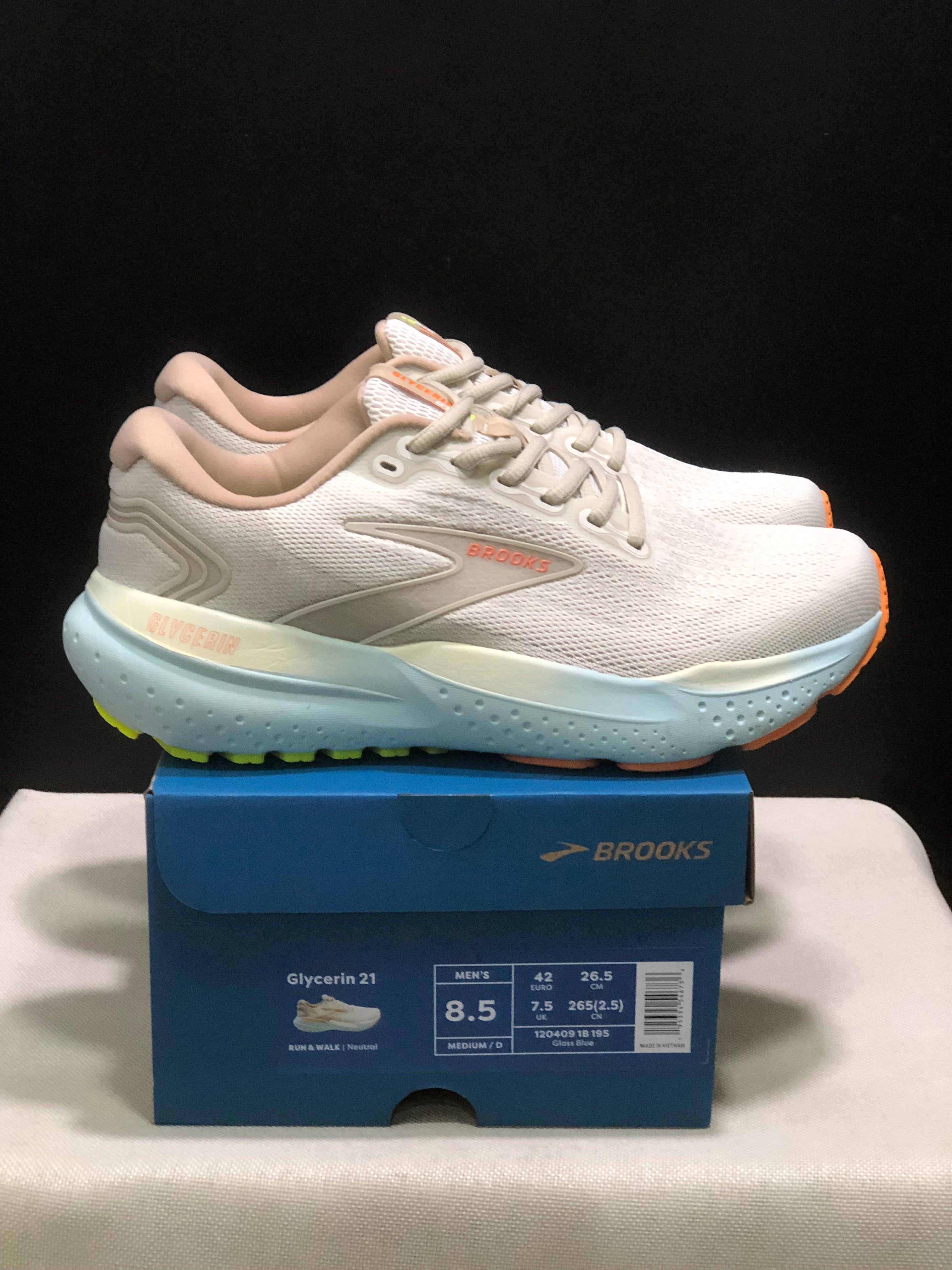 Brooks Glycerin 21 Low-top Casual Running Shoes Glass Blue