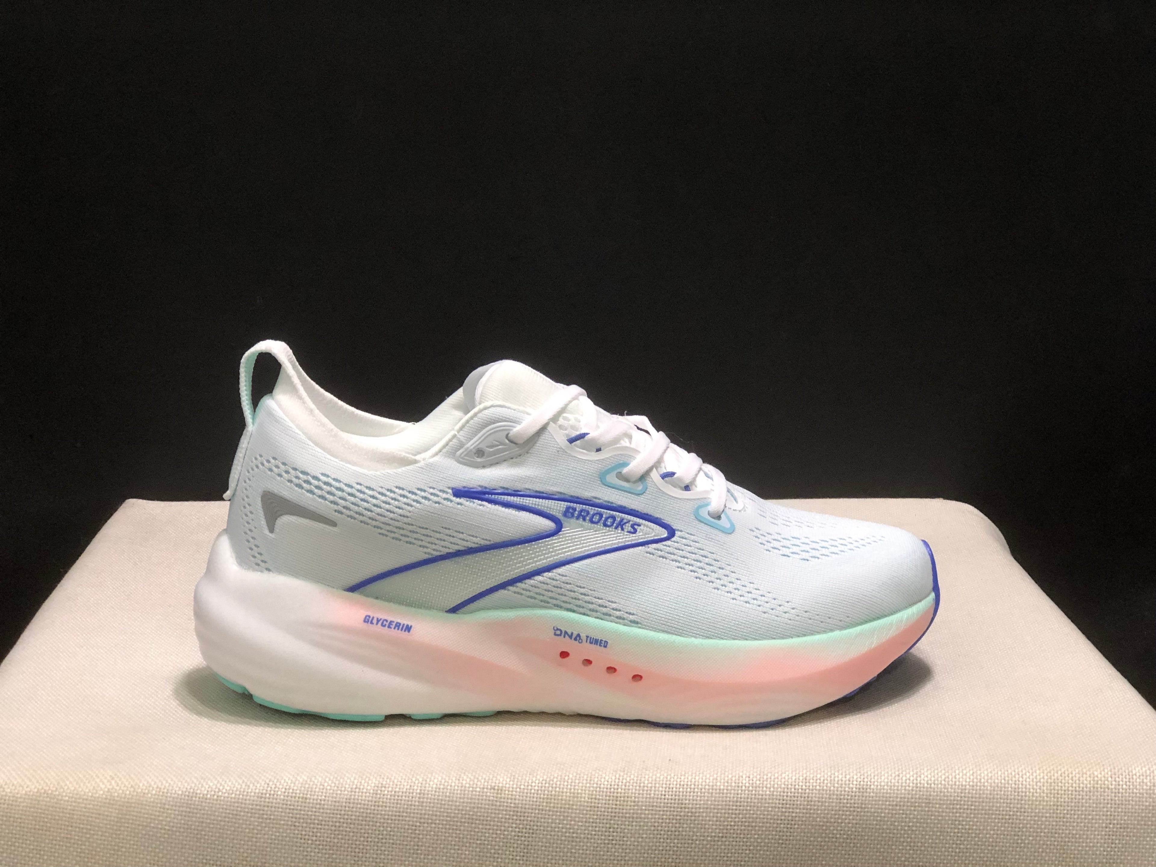 Brooks Glycerin 22 Comfortable Running Shoes Co Branded/White/Blue