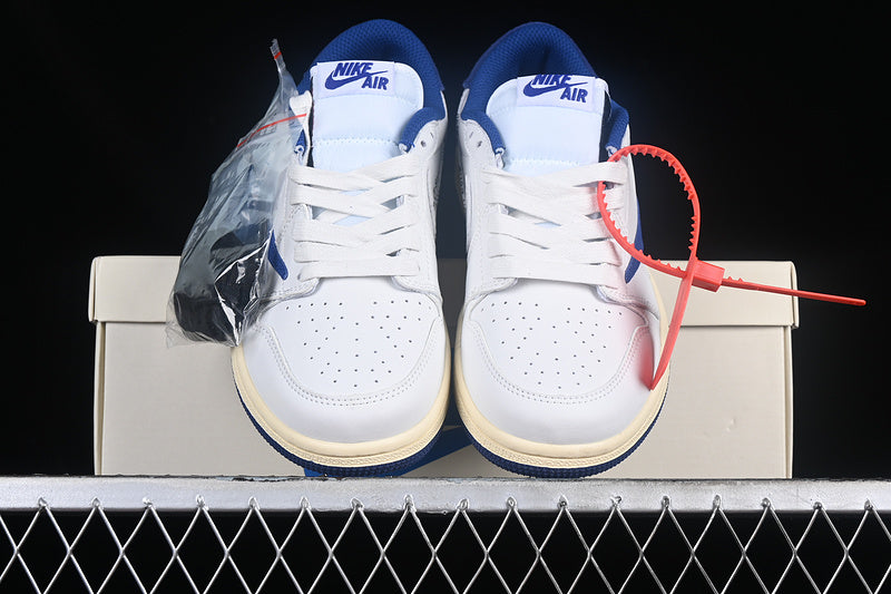Travis Scott Nike Air Jordan 1 Low OG Blue Sole White Sneakers
