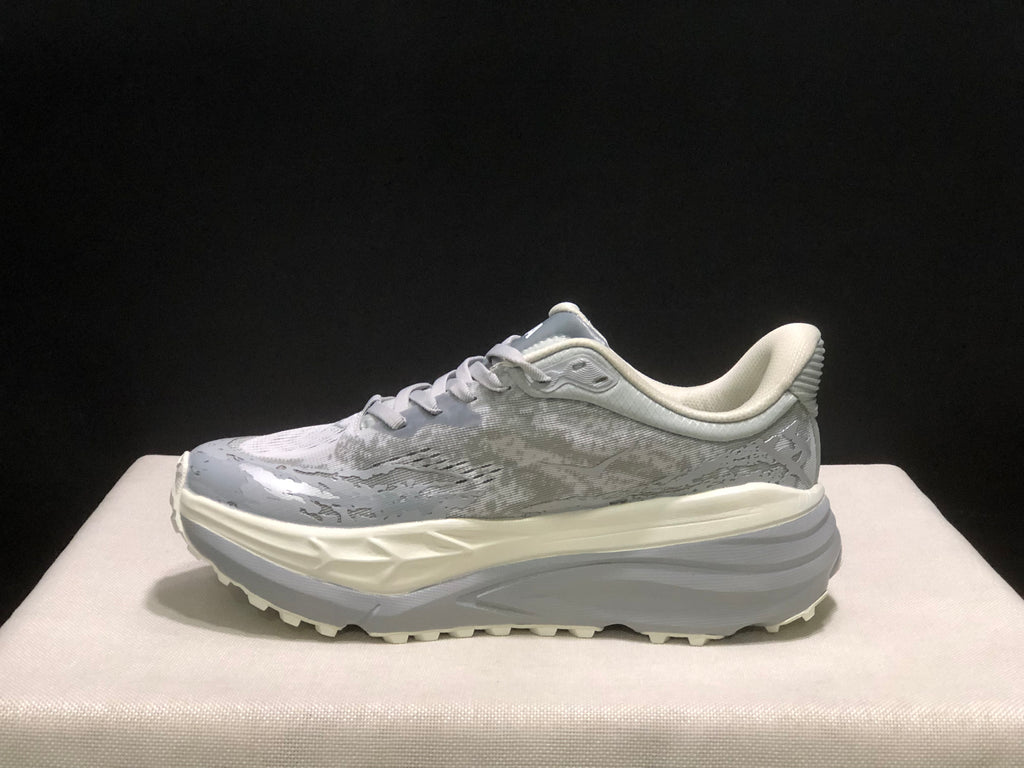 Hoka One One Stinson 7 Comfortable Anti-slip Outdoor Running Shoes Sneakers Silver