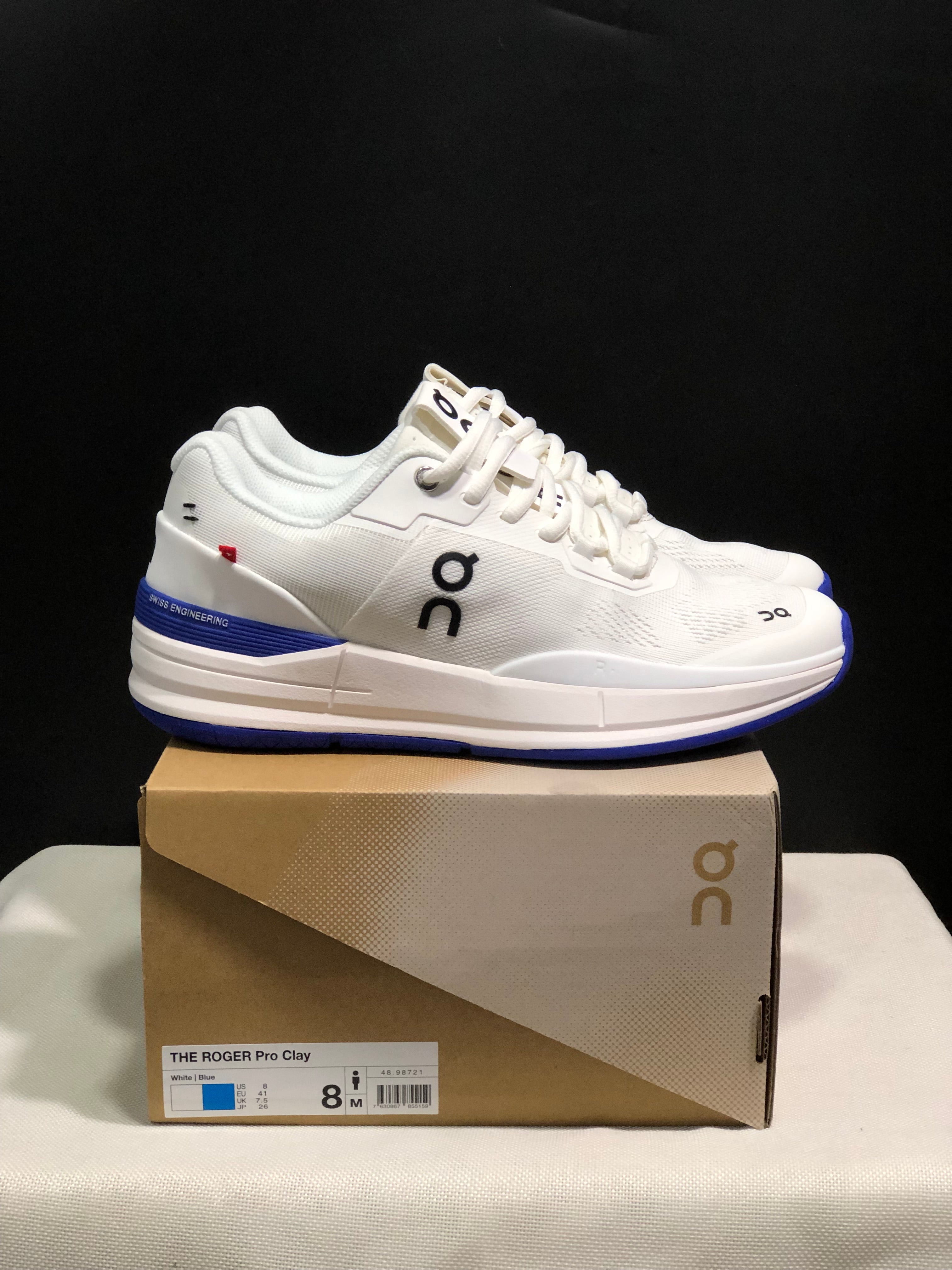 On Running The Roger Rro Durable And Breathable Tennis Shoes White/Sapphire Blue