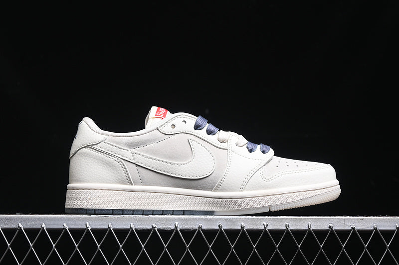 Travis Scott Fragment Design Nike Air Jordan 1 Low Supreme OG SP Off White Grey Sneakers