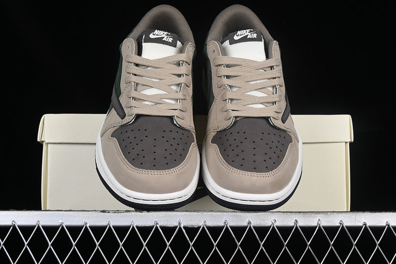 Travis Scott Nike Air Jordan 1 Low OG Khaki Brown Green Sneakers