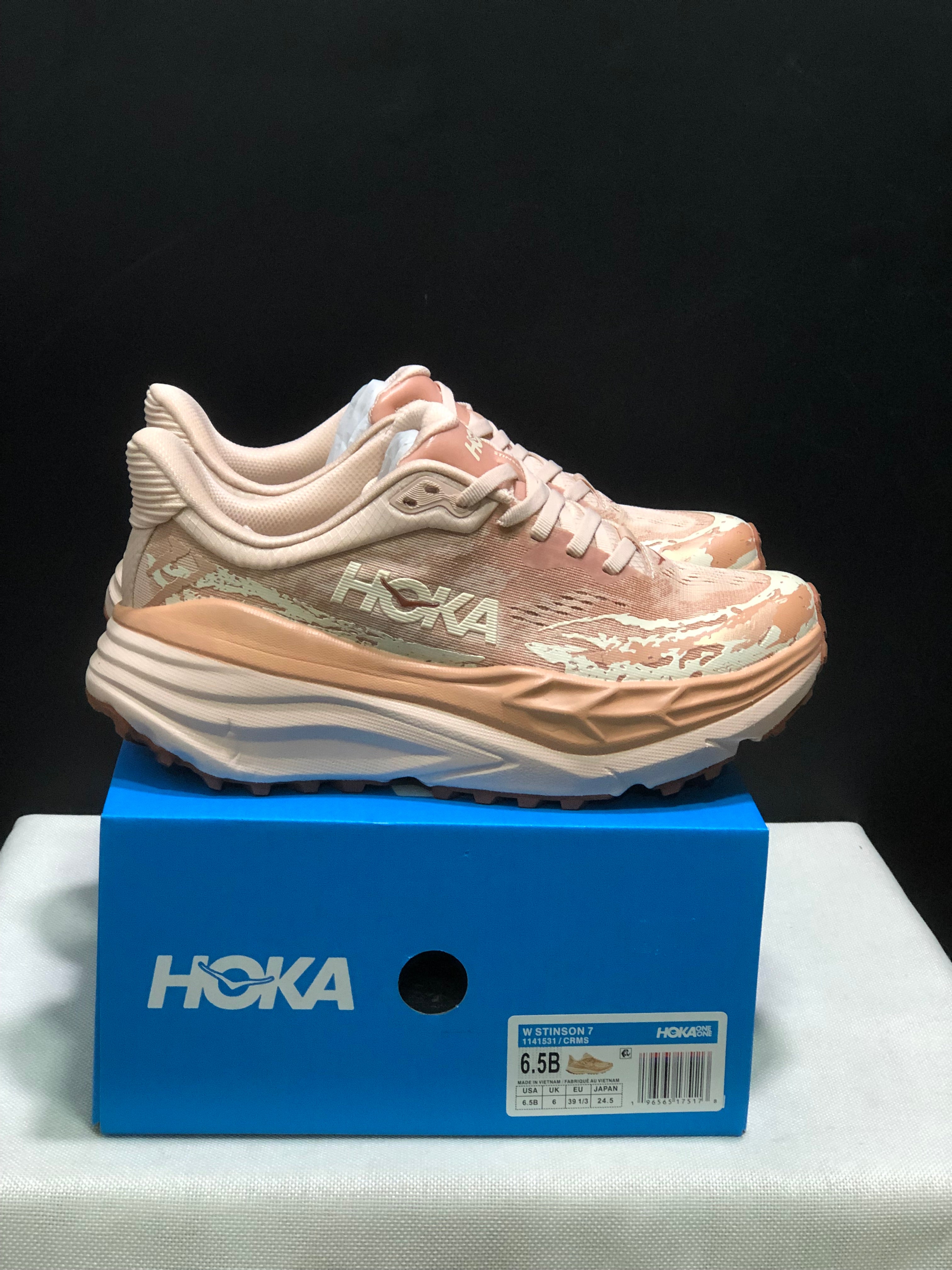 Hoka One One Stinson 7 Women's Comfortable Anti-slip Outdoor Running Shoes Sneakers Pink