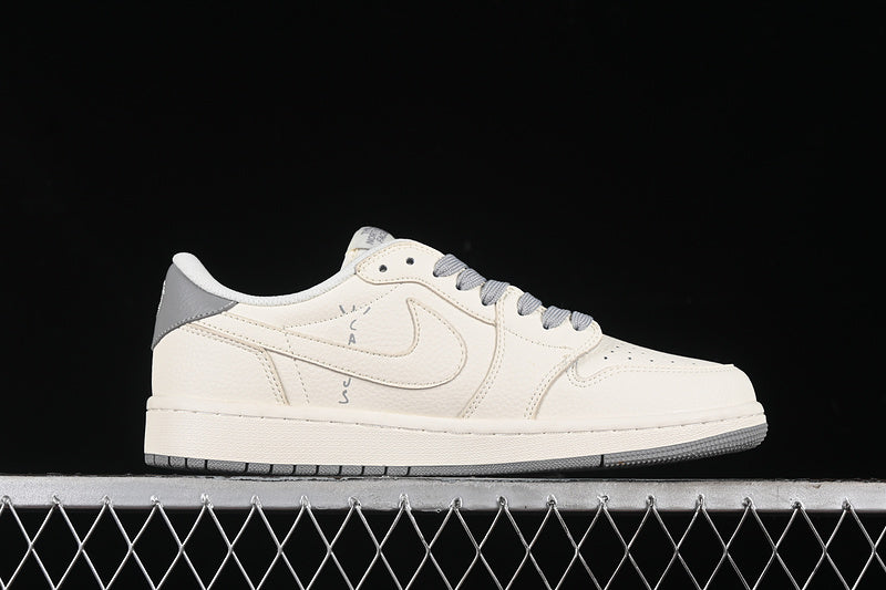 Travis Scott Fragment Design Nike Air Jordan 1 Low The North Face OG SP Grey White Board Shoes